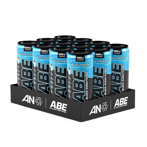 Applied Nutrition ABE Energy + Performance bundžas, Blue Lagoon – 12 x 330 ml.
