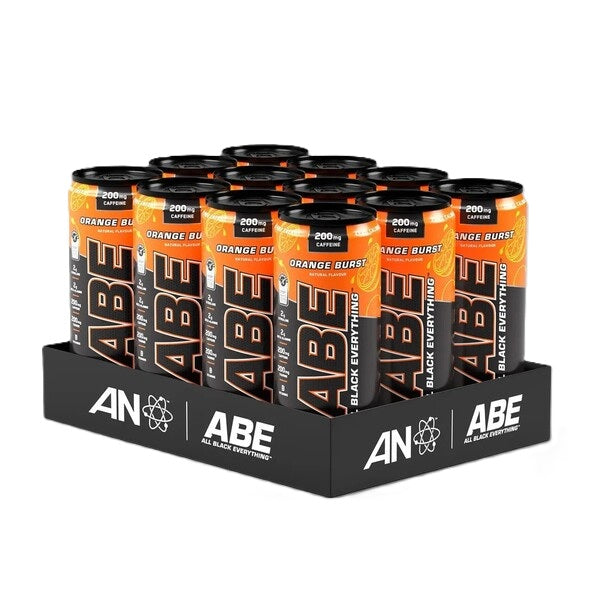 Applied Nutrition ABE Energy + Performance skārdenes, apelsīnu garša – 12 x 330 ml.