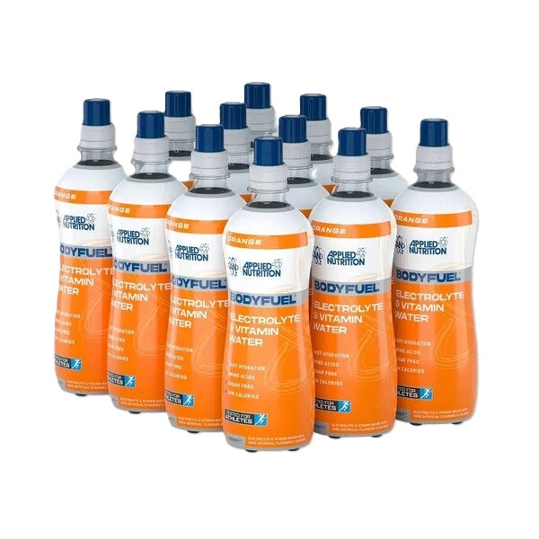 Applied Nutrition Bodyfuel elektrolītu un vitamīnu ūdens ar apelsīnu garšu – 12 x 500 ml.