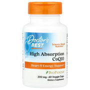 Doctor's Best augstas absorbcijas koferments Q10 ar BioPerine, 200 mg – 60 kapsulas