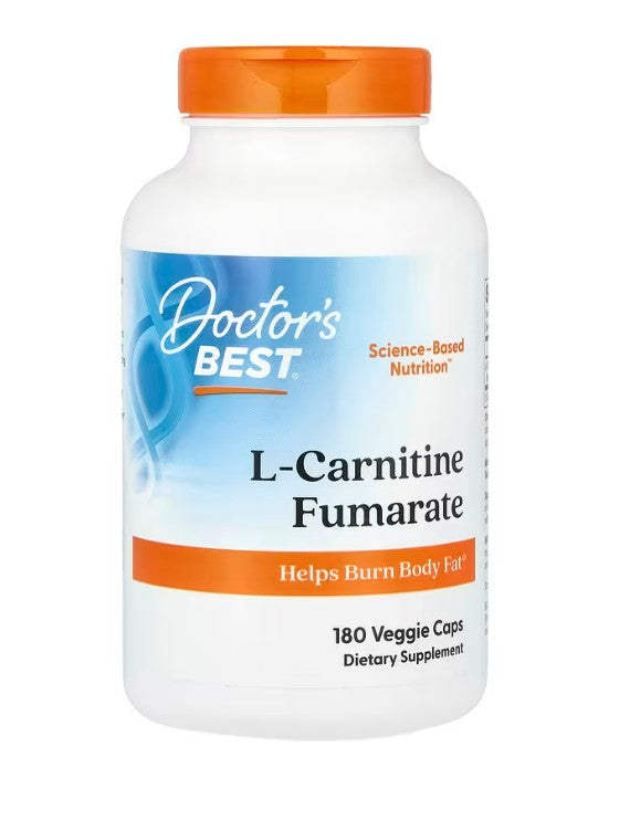 Doctor's Best L-karnitīna fumarāts – 180 kapsulas
