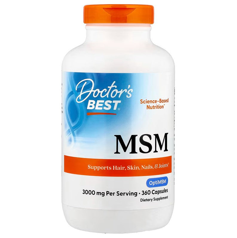 Doctor's Best MSM ar OptiMSM, 3000 mg – 360 kapsulas