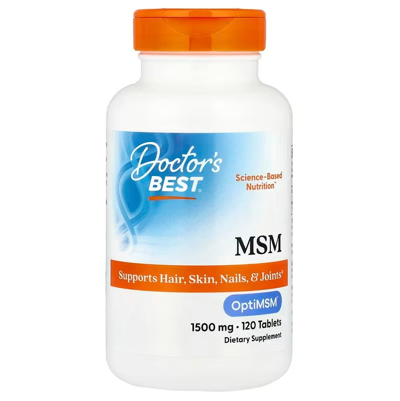 Doctor's Best MSM ar OptiMSM, 1500 mg – 120 tabletes