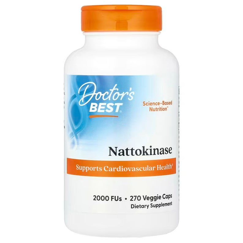 Doctor's Best natokināze, 2000 FU – 270 kapsulas