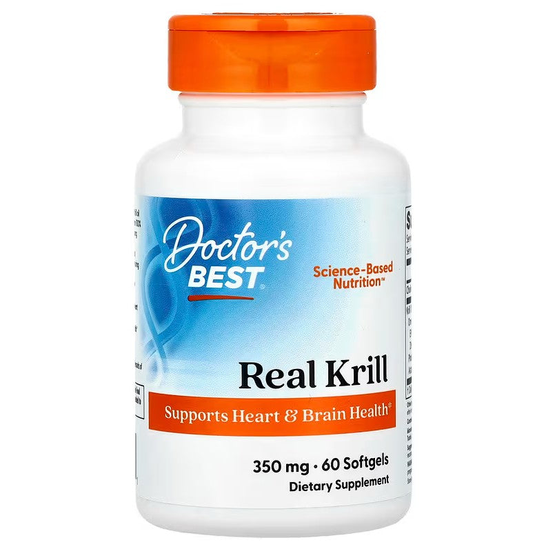 Doctor's Best reālais krils, 350 mg – 60 kapsulas