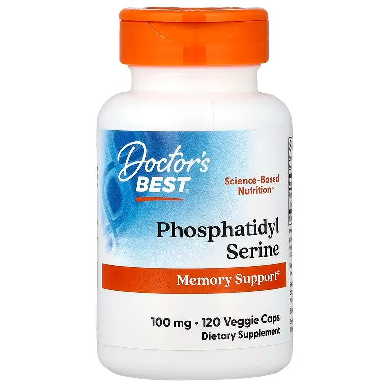 Doctor's Best fosfatidilserīns, 100 mg – 120 kapsulas