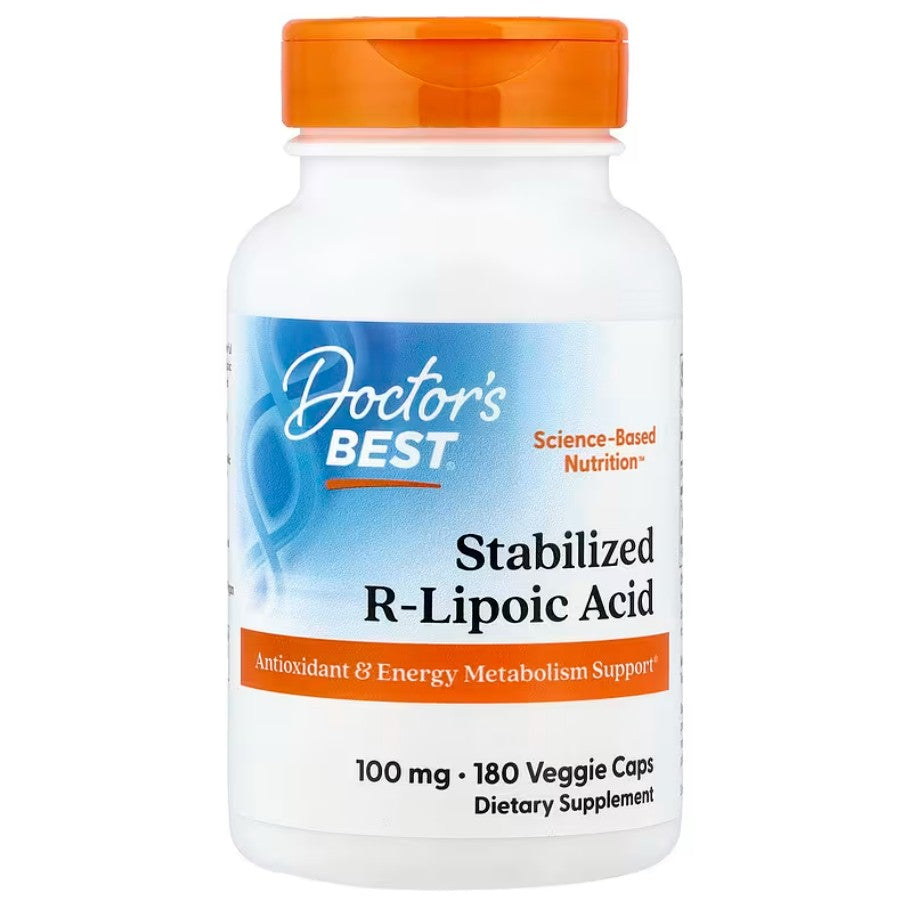 Doctor's Best stabilizētā R-liposkābe, 100 mg – 180 kapsulas