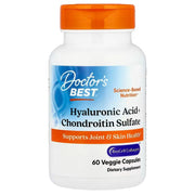Doctor's Best hialuronskābe + hondroitīna sulfāts ar BioCell kolagēnu – 60 kapsulas