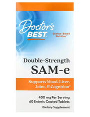 Doctor's Best SAM-e, 400 mg dubults stiprums – 60 tabletes