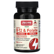 Jarrow Formulas metil-B12 5000 µg un metilfolāts 800 µg, ķiršu garša – 60 košļājamās tabletes