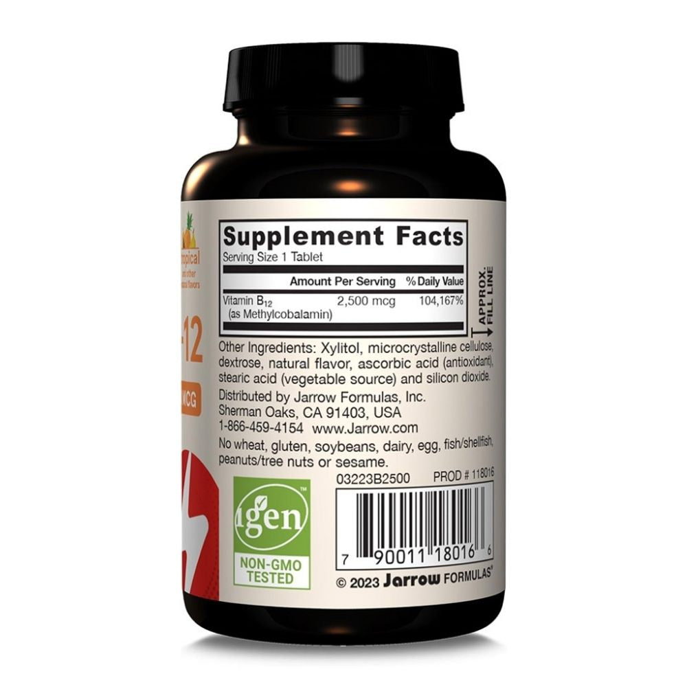 Jarrow Formulas Methyl B-12 2500 mcg — 100 košļājamās tabletes