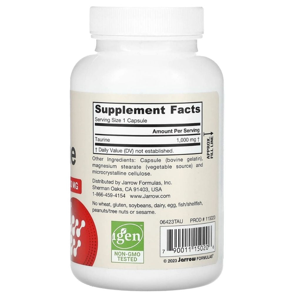 Jarrow Formulas Taurīns 1000 mg – 100 kapsulas