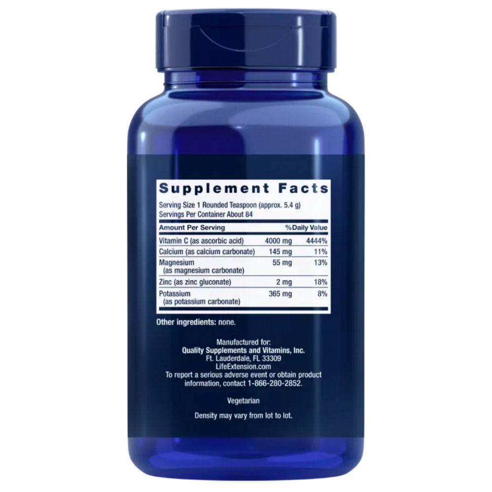 LIFE EXTENSION vitamīna C buferpulveris – 454 g