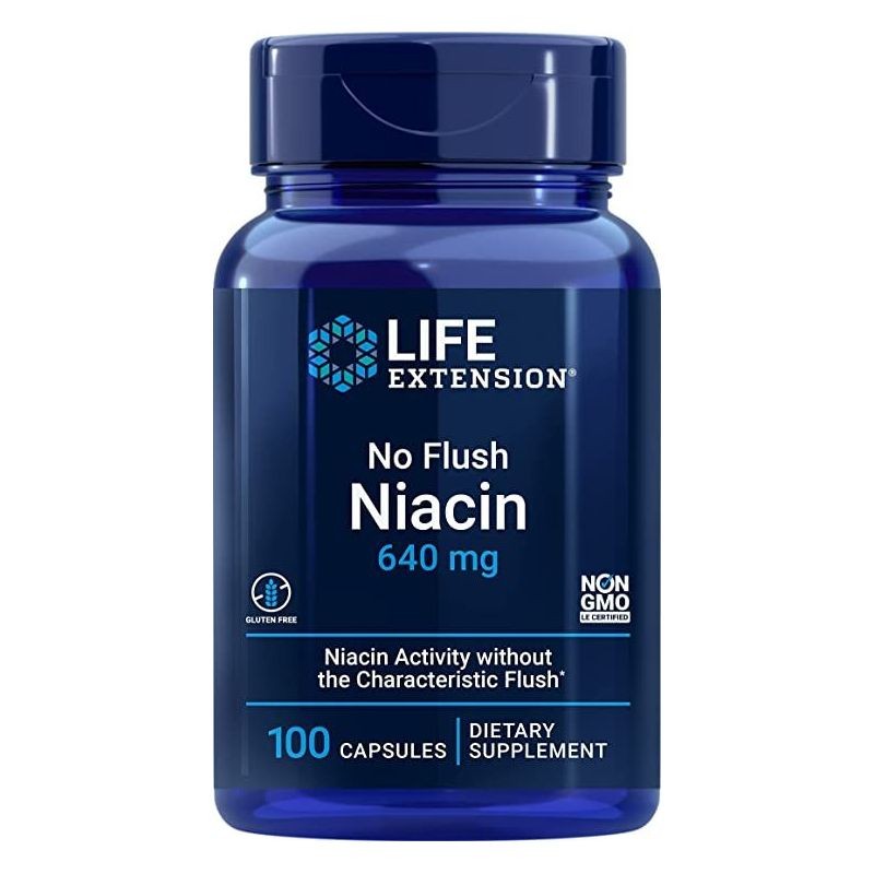 LIFE EXTENSION niacīns – 100 kapsulas
