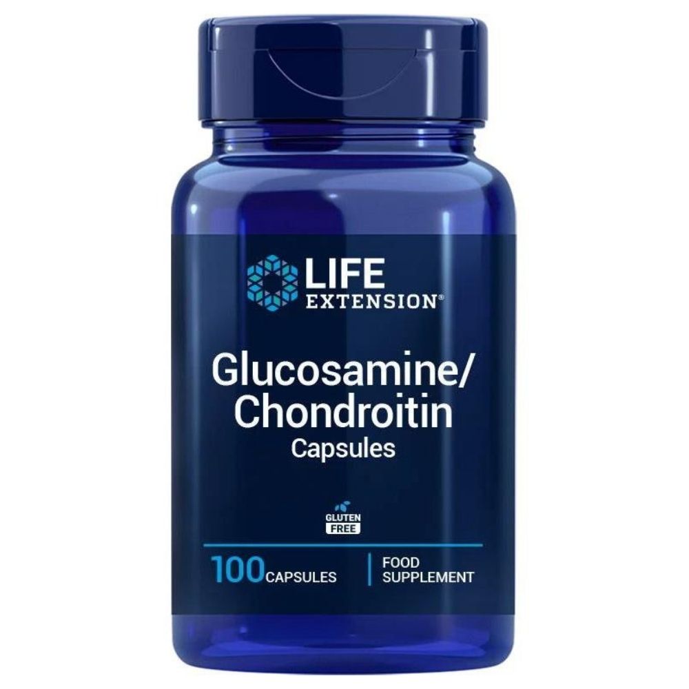 LIFE EXTENSION glikozamīns un hondroitīns – 100 kapsulas