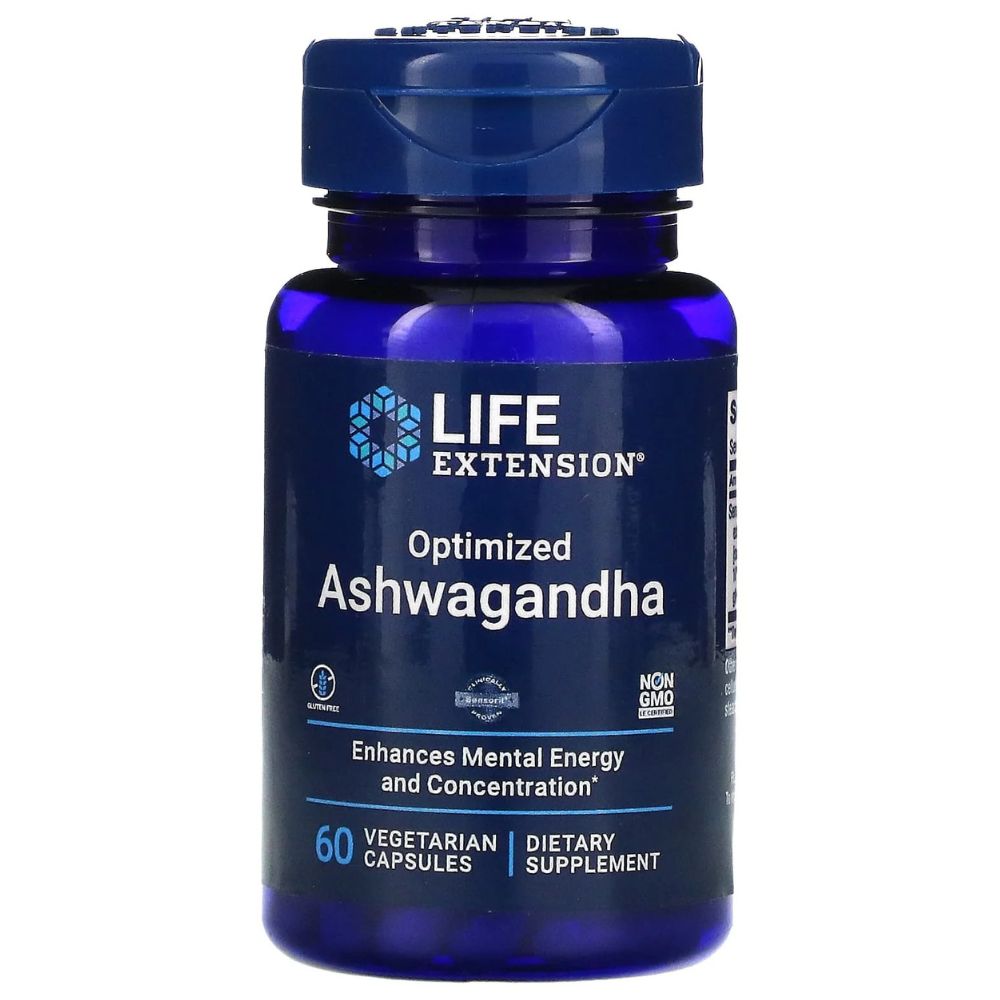 LIFE EXTENSION optimizēts ašvagandas ekstrakts – 60 kapsulas