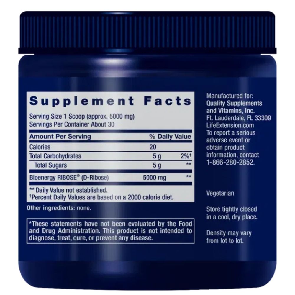 LIFE EXTENSION D-ribozes pulveris - 150 g