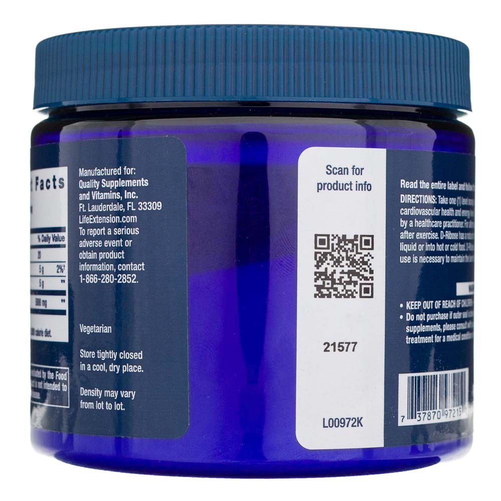 LIFE EXTENSION D-ribozes pulveris - 150 g