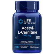 LIFE EXTENSION acetil-L-karnitīns 500 mg - 100 kapsulas