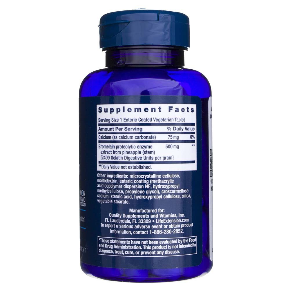 LIFE EXTENSION Bromelaīns 500 mg – 60 tabletes
