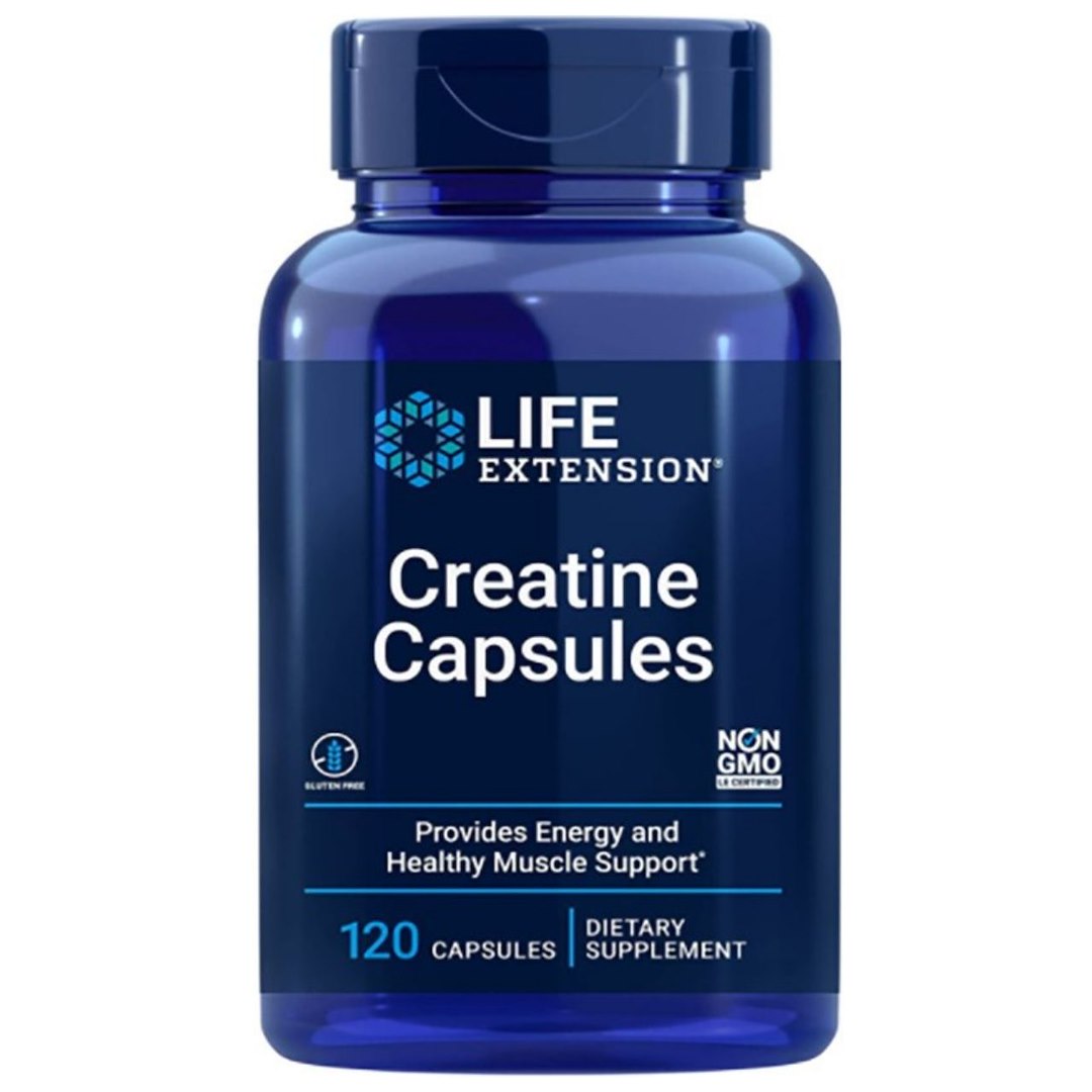 LIFE EXTENSION kreatīna kapsulas – 120 kapsulas