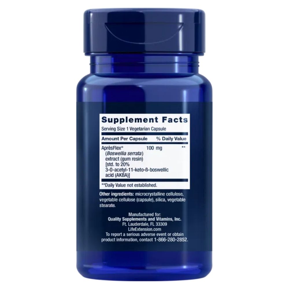 LIFE EXTENSION 5-LOX inhibitors ar AprèsFlex® 100 mg - 60 kapsulas