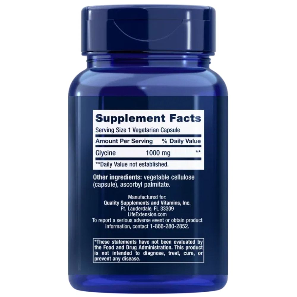 LIFE EXTENSION glicīns 1000 mg - 100 kapsulas
