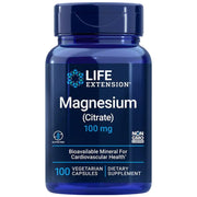 LIFE EXTENSION magnijs (citrāts) 100 mg - 100 kapsulas