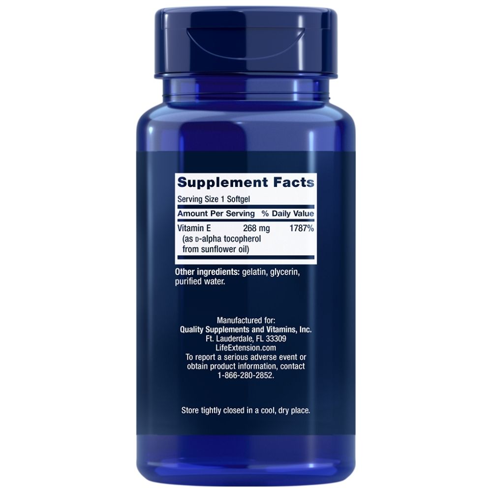 LIFE EXTENSION Super vitamīns E 268 mg – 90 kapsulas
