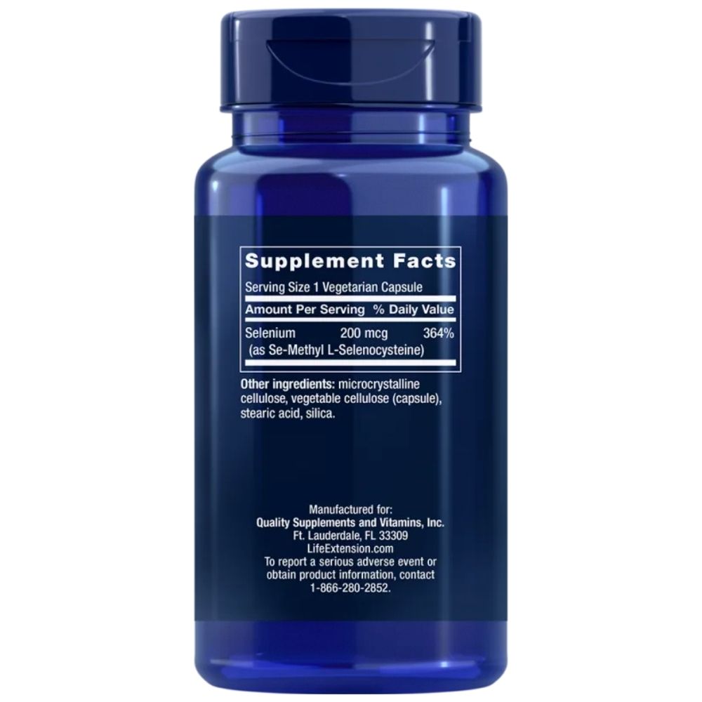LIFE EXTENSION selēns (Se-metil-L-selenocisteīns) 200 mcg – 90 kapsulas