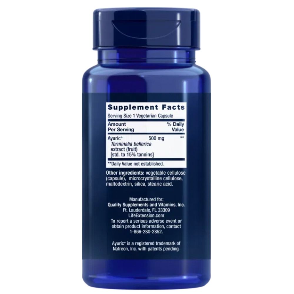 LIFE EXTENSION urīnskābes kontrole 100 mg – 60 kapsulas