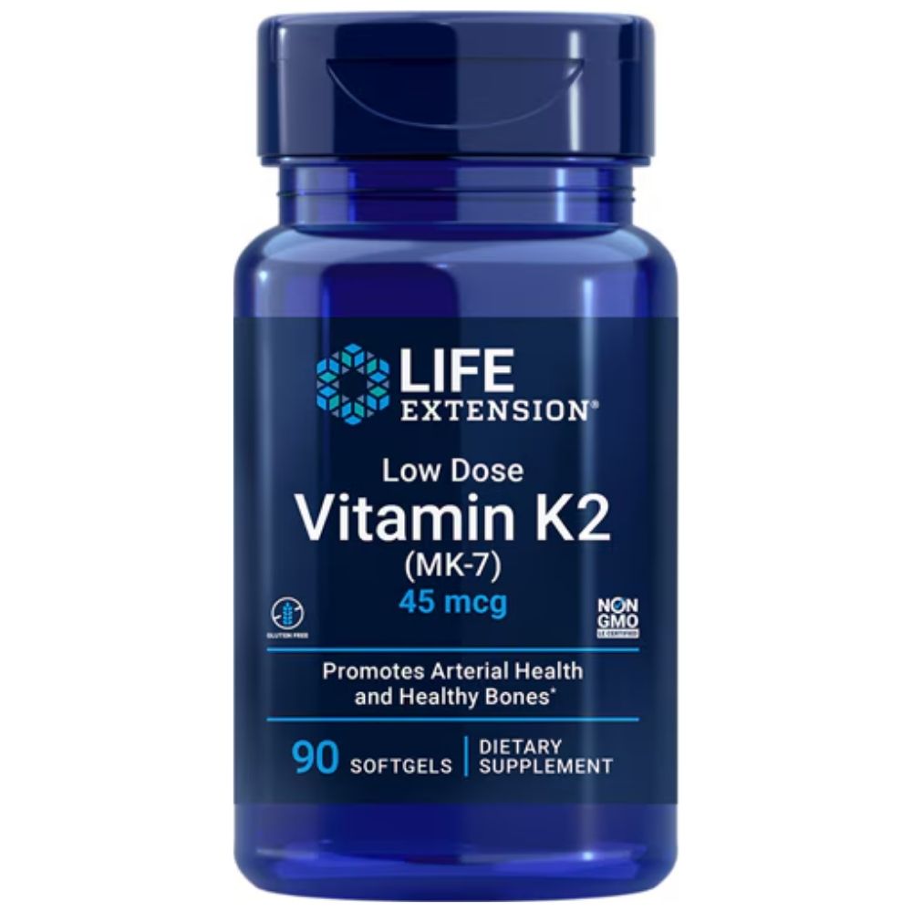 LIFE EXTENSION mazas devas K2 vitamīns (MK-7) 45 mcg - 90 kapsulas