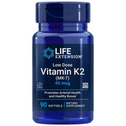 LIFE EXTENSION mazas devas K2 vitamīns (MK-7) 45 mcg - 90 kapsulas