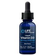 LIFE EXTENSION D3 vitamīns 2000 IU pilieni ar piparmētru - 29,57 ml
