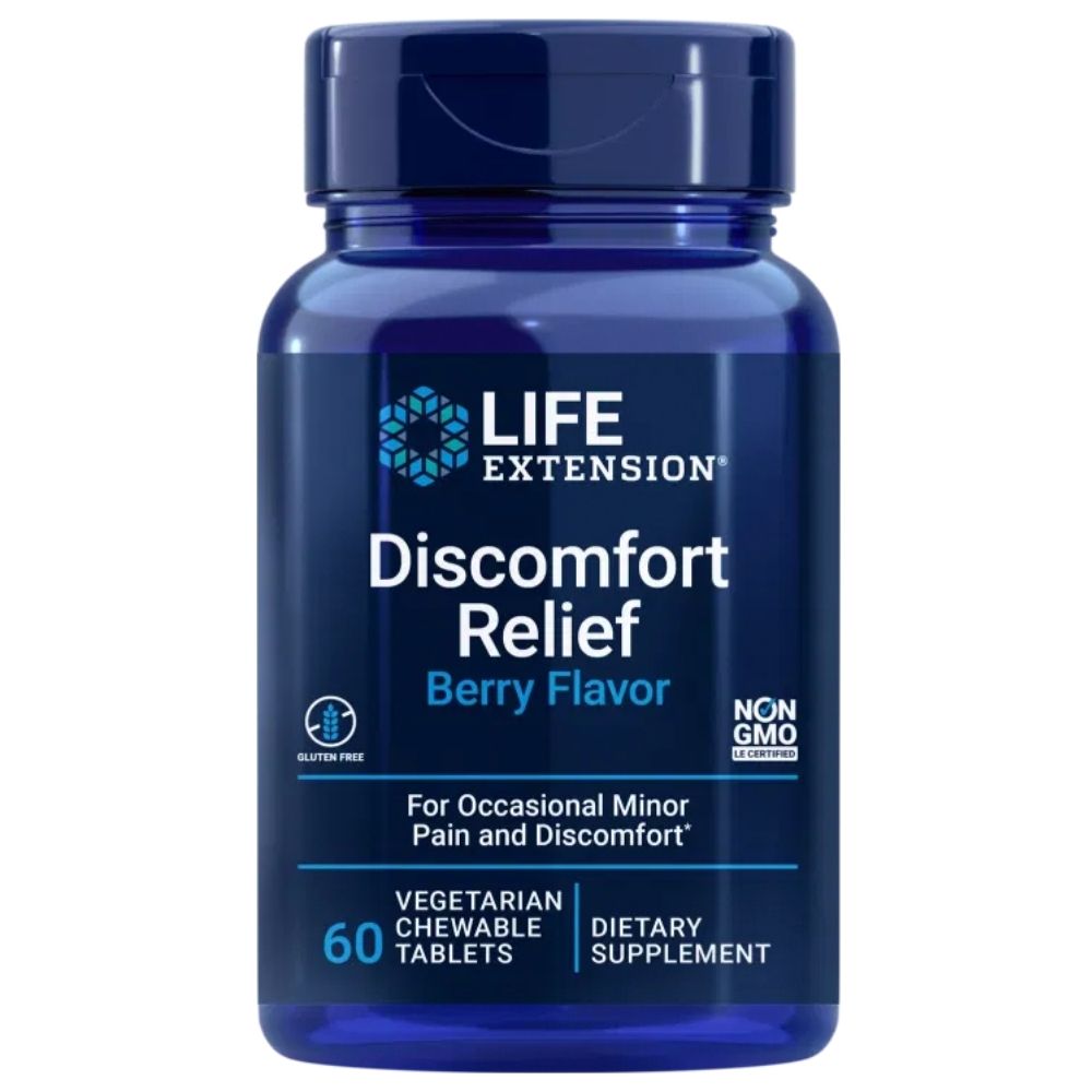 LIFE EXTENSION Discomfort Relief (ogu garša) – 60 tabletes