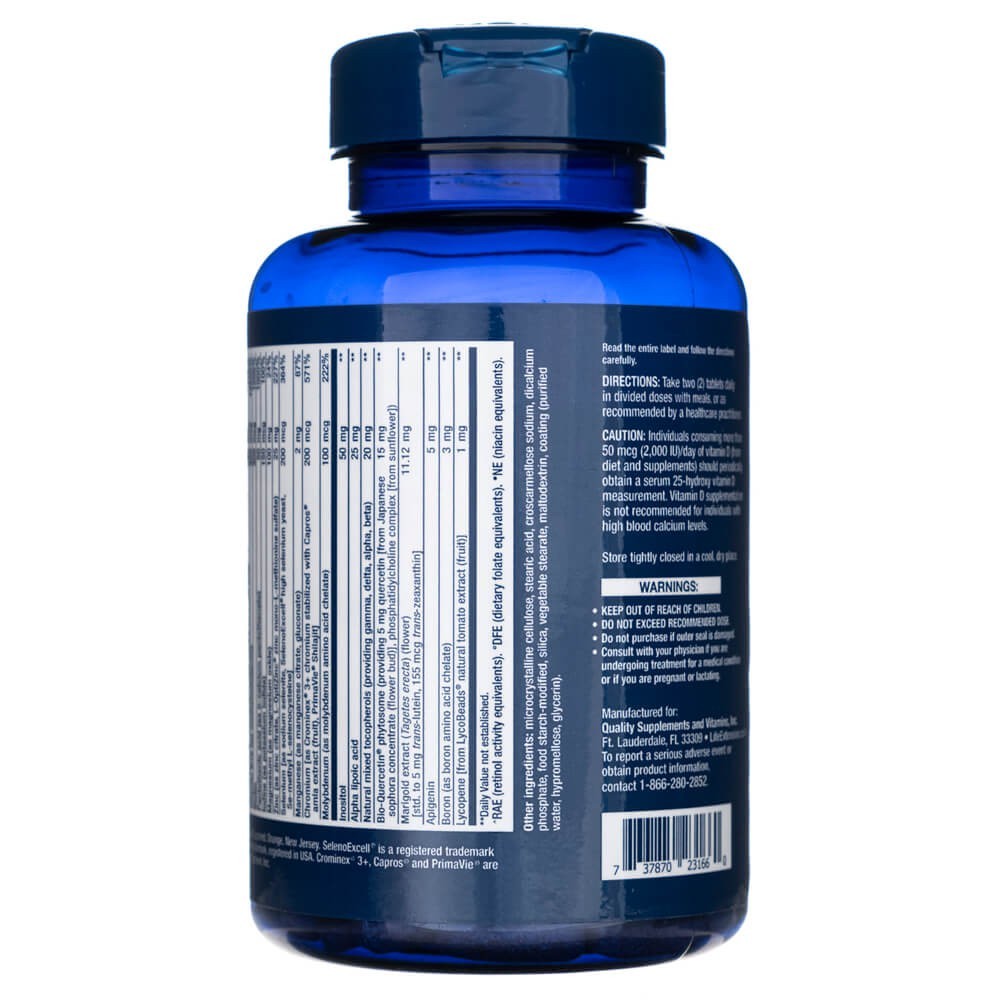 LIFE EXTENSION divas tabletes dienā (multivitamīni) — 60 tabletes