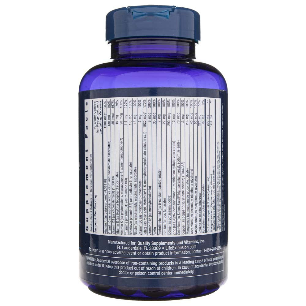 LIFE EXTENSION Prenatal Advantage – 120 kapsulas