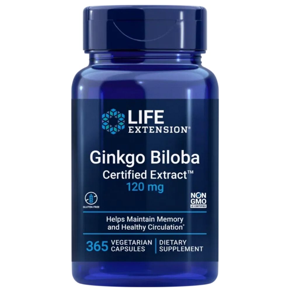 LIFE EXTENSION Ginks Biloba 120 mg - 365 kapsulas
