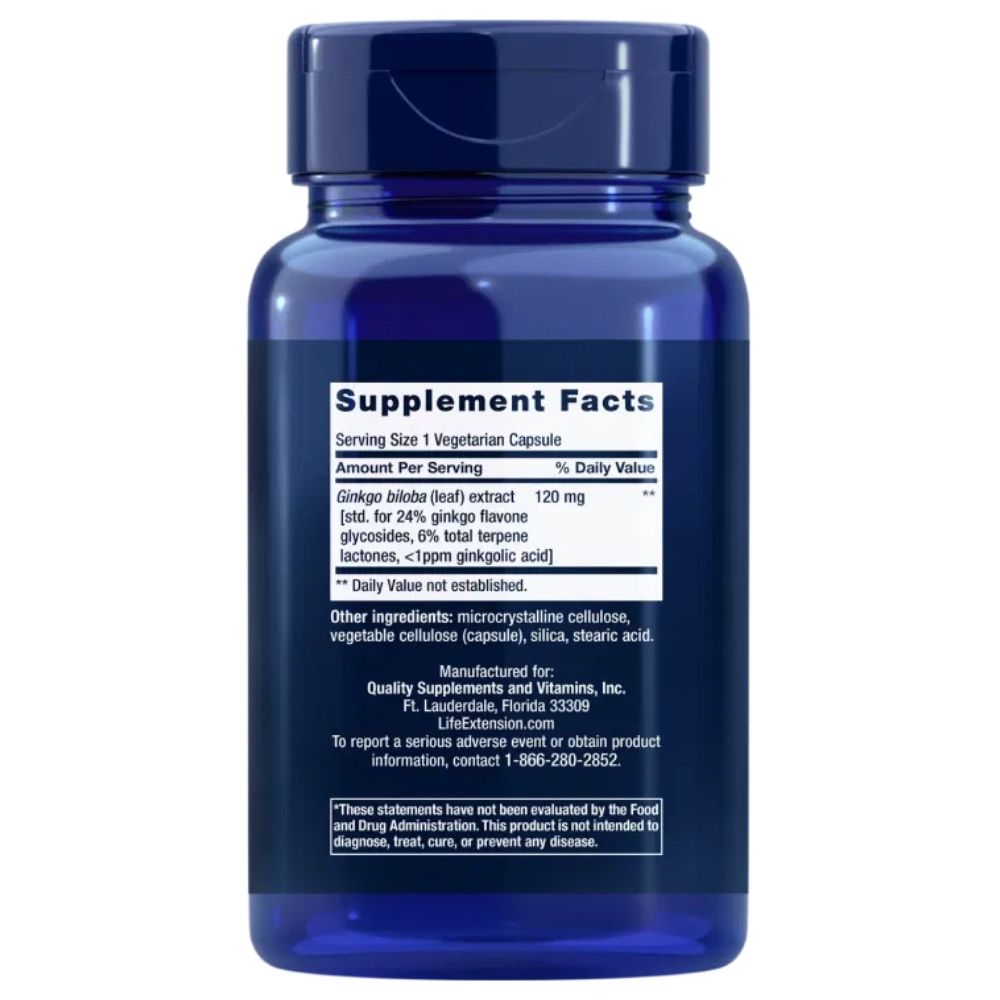 LIFE EXTENSION Ginks Biloba 120 mg - 365 kapsulas