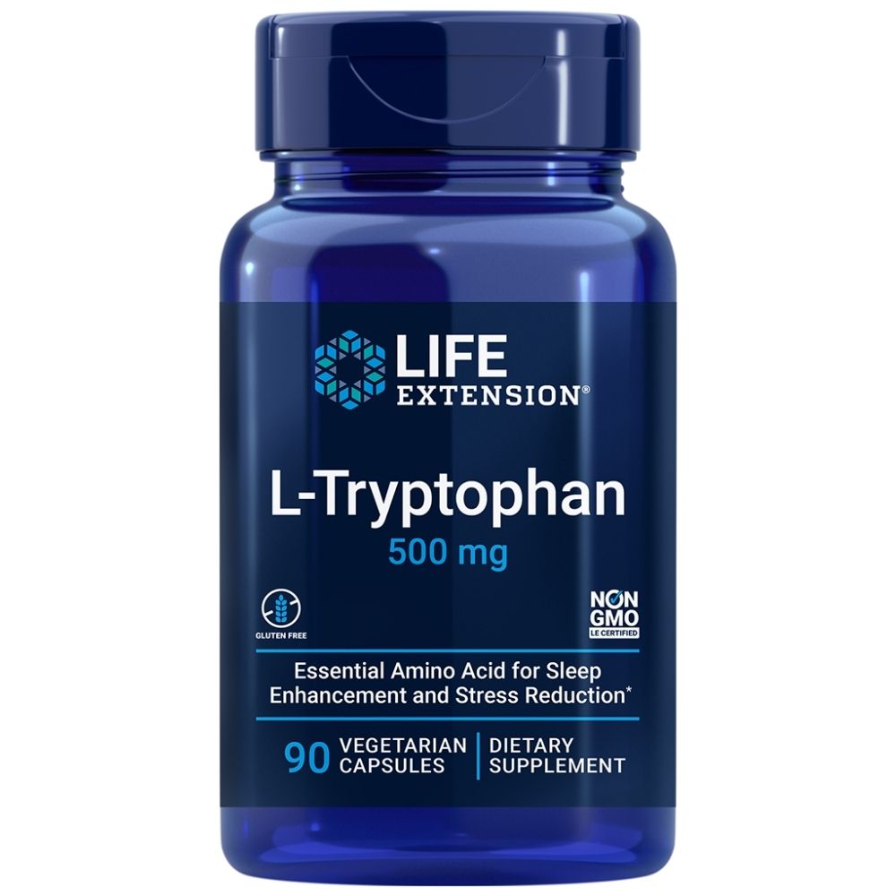 LIFE EXTENSION L-triptofāns 500 mg - 90 kapsulas