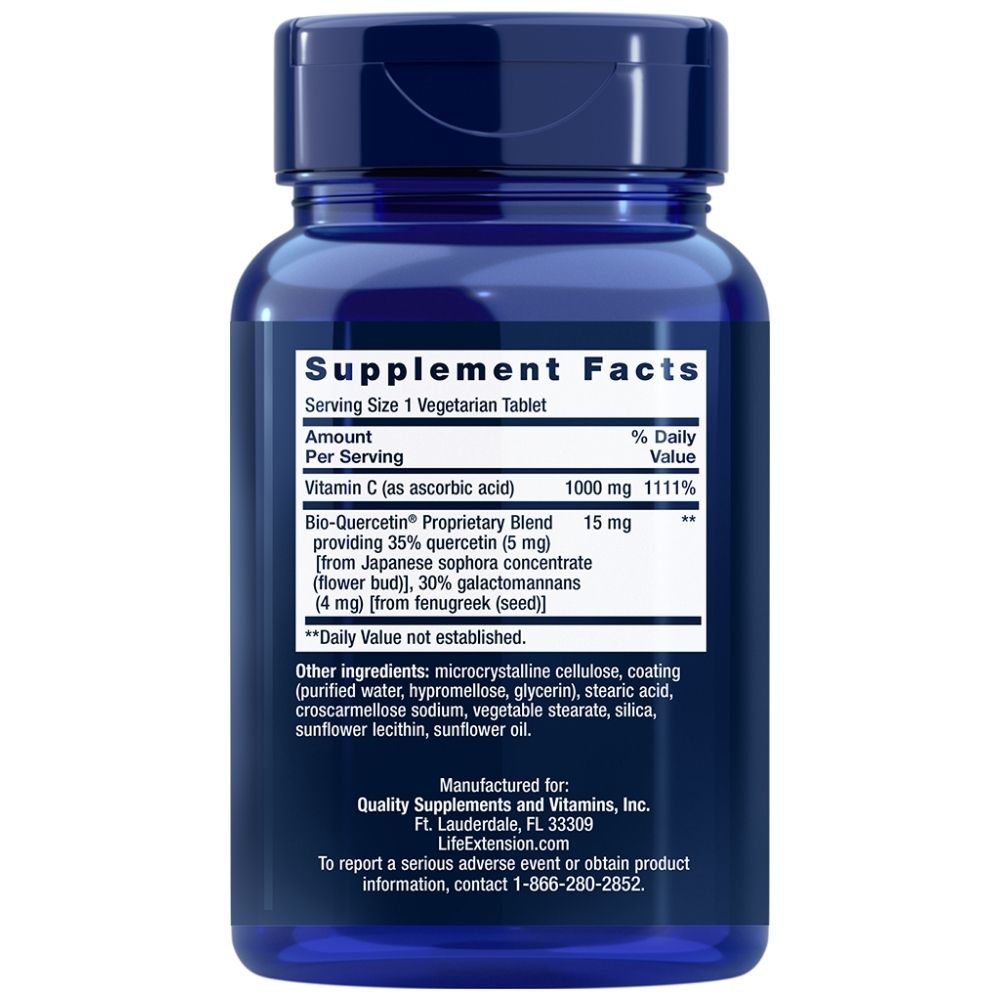 LIFE EXTENSION C vitamīns un biokvercetīna fitosoms - 60 tabletes