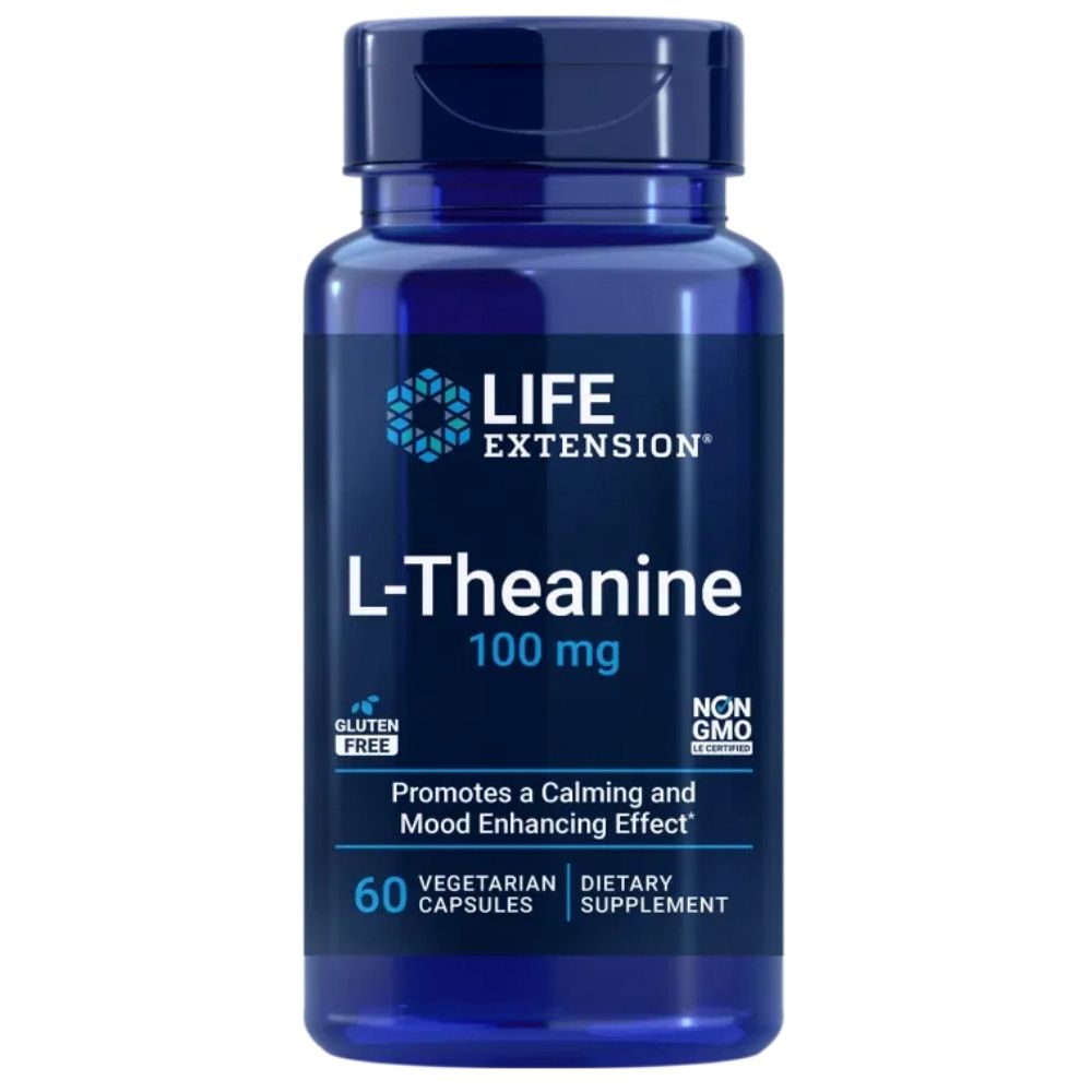 LIFE EXTENSION L-teanīns 100 mg - 60 kapsulas