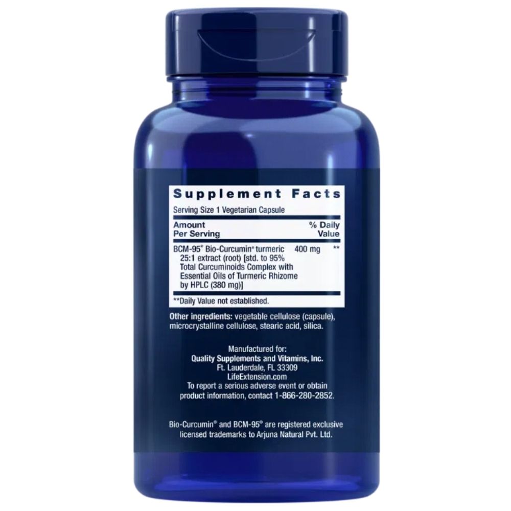 LIFE EXTENSION Super Bio-Curcumin®, kurkumas ekstrakts 400 mg – 60 kapsulas