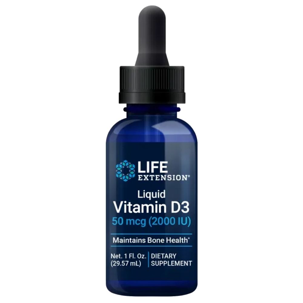 LIFE EXTENSION D3 vitamīna 2000 IU pilieni - 29,57 ml