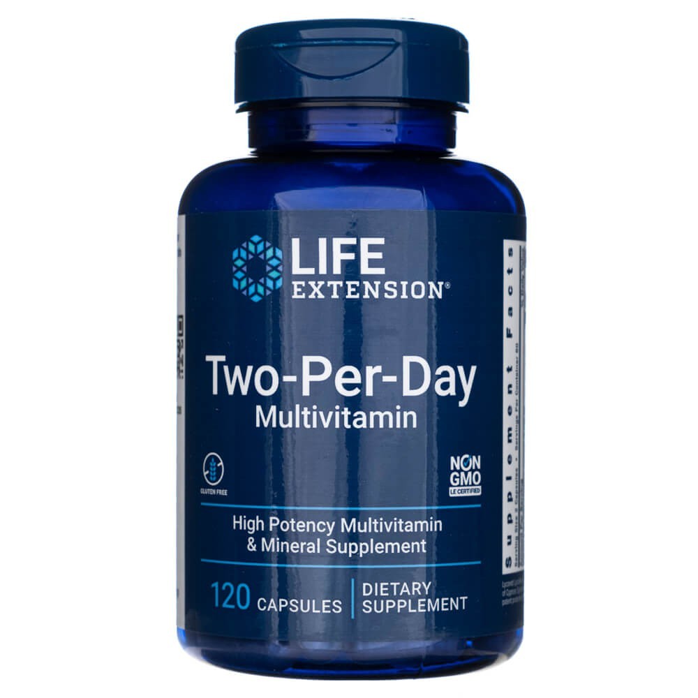LIFE EXTENSION divas kapsulas dienā (multivitamīni) - 120 kapsulas