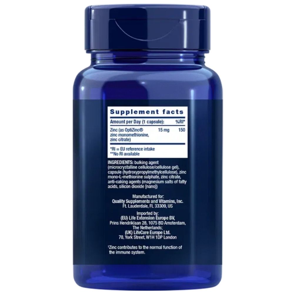 LIFE EXTENSION Cinks 15 mg – 150 kapsulas