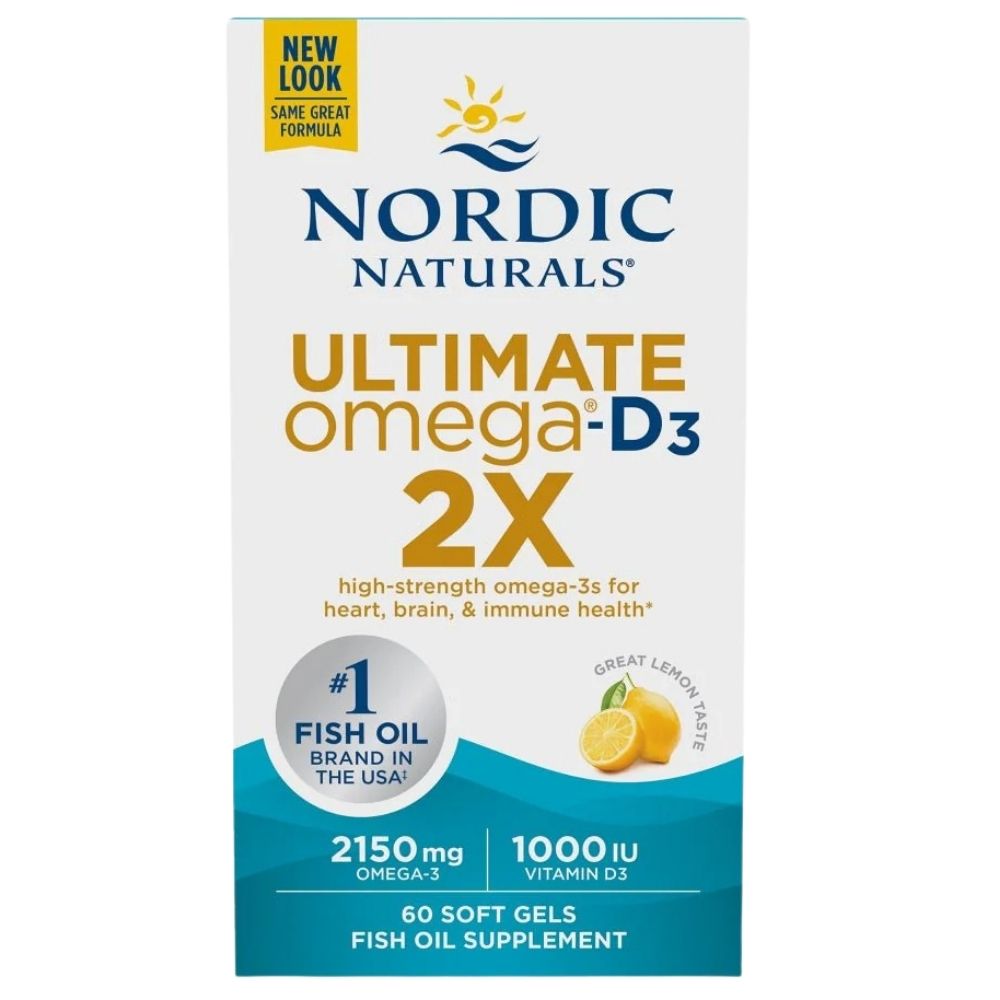 Nordic Naturals Ultimate Omega-D3 2X, ar citronu garšu – 60 kapsulas
