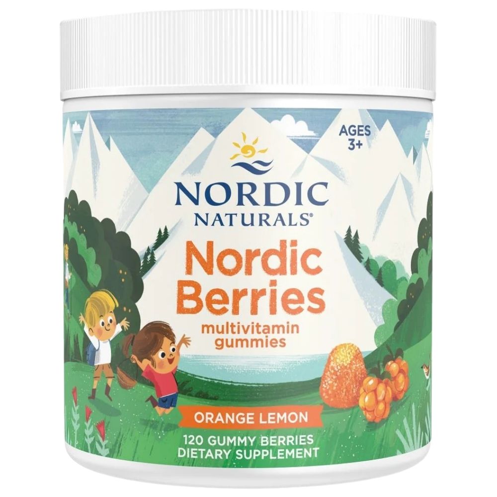 Nordic Naturals multivitamīnu gumijas konfektes, apelsīnu un citronu garša – 120 gab.