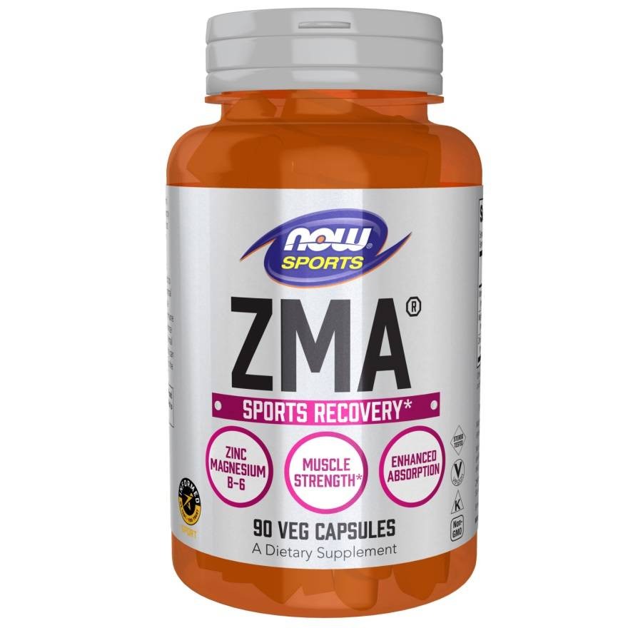 NOW FOODS ZMA (magnijs, cinks, B6 vitamīns) – 90 kapsulas