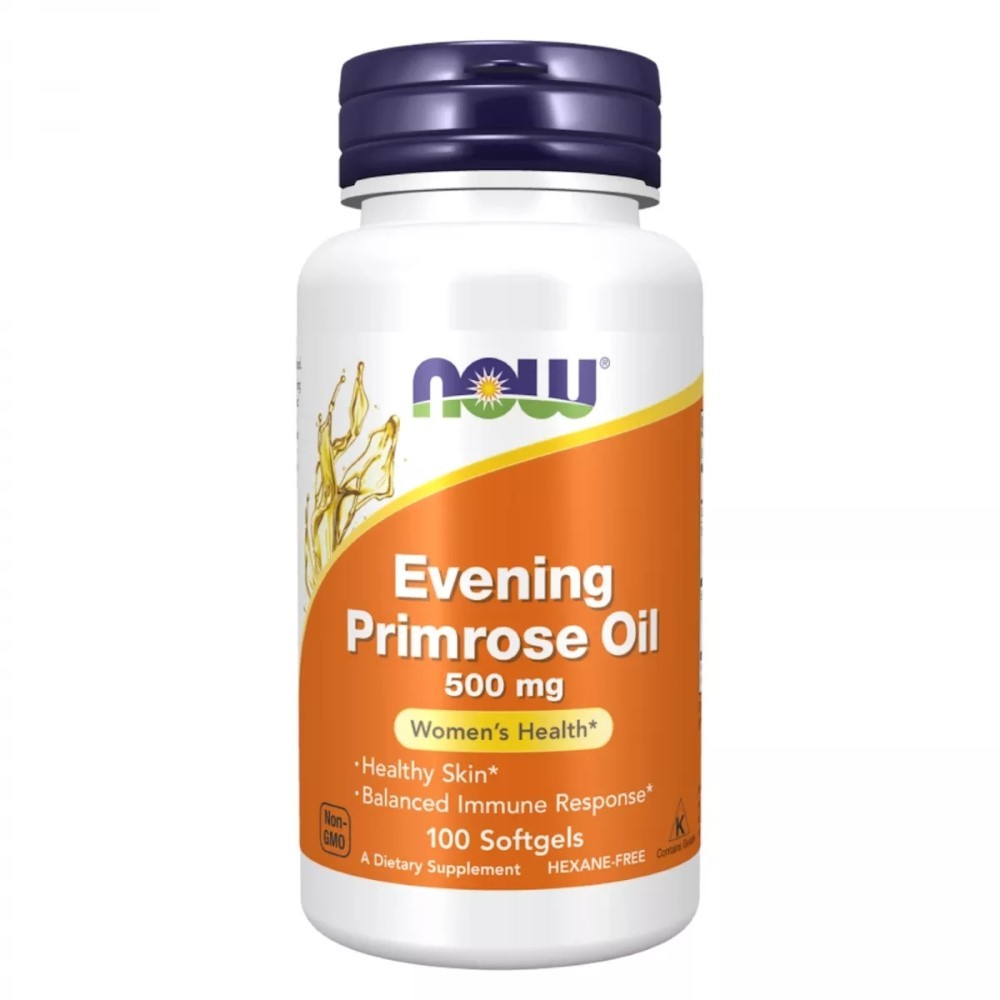 NOW FOODS naktssveces eļļa 500 mg – 100 kapsulas